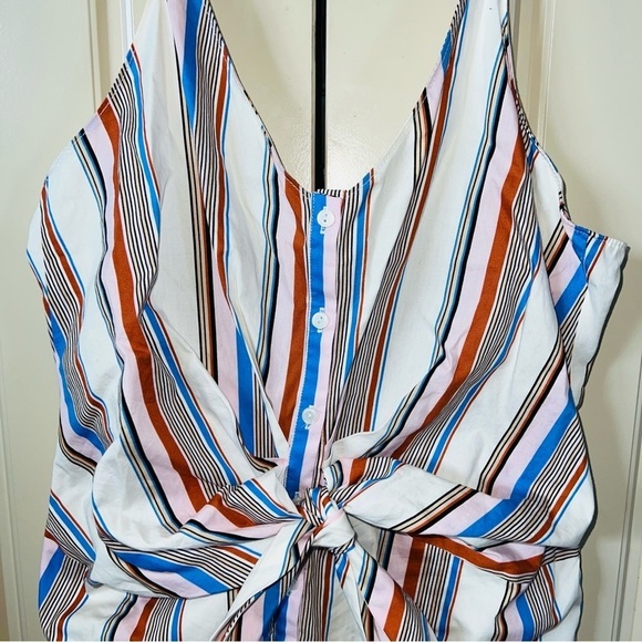 NWT Lush Multicolor Striped Shorts Romper Size Large - Picture 3 of 15